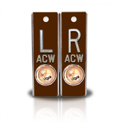 Aluminum Position Indicator X Ray Markers- Brown Solid Color